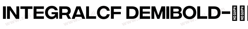 integralcf demibold字体转换
